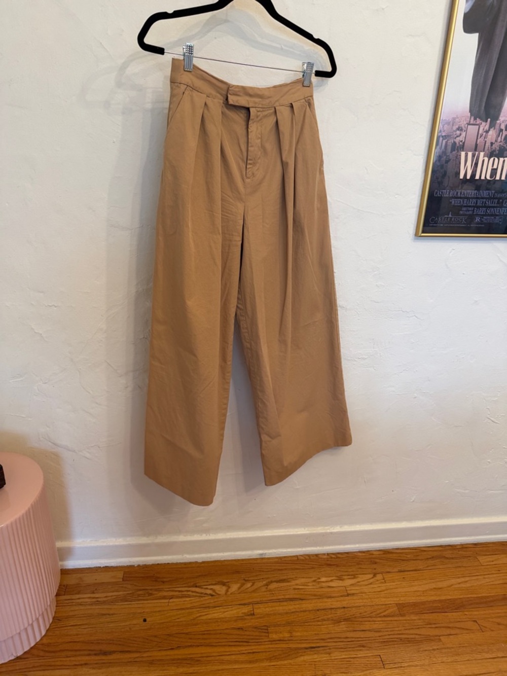 GAP Wide-Leg Pleated Pants - Tan